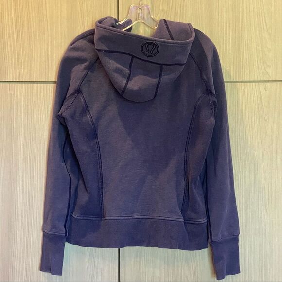 Lululemon Blue Hooded Cuddle Up Size 12 Scuba Zip Jacket - Picture 2 of 10